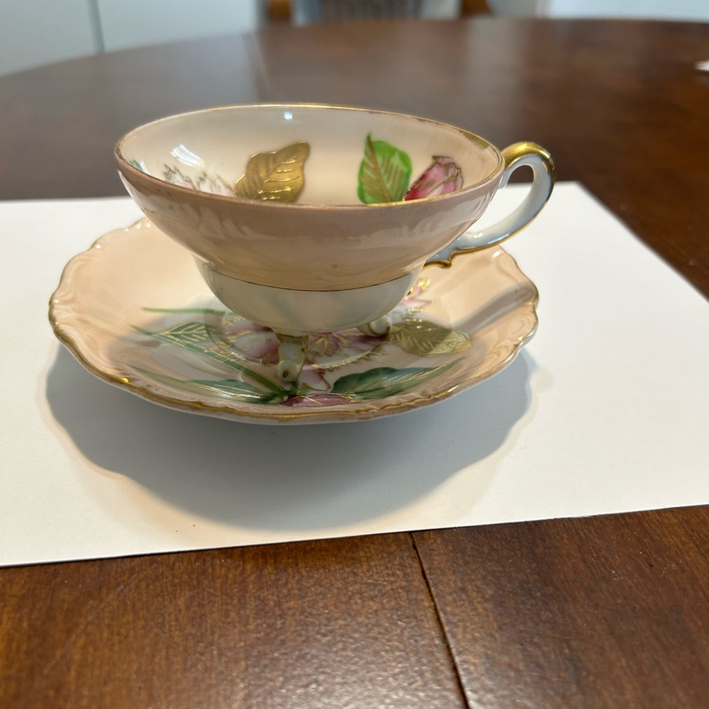 Trimont China Teacup &Saucer fine porcelain hand painted